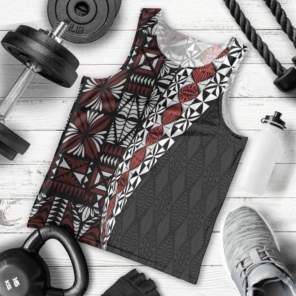 Tonga Ngatu Art Tattoo Polynesian Men Tank Top LT03 - Polynesian Pride