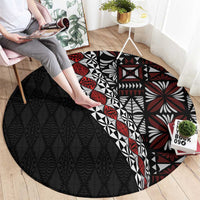 Tonga Ngatu Art Tattoo Polynesian Round Carpet