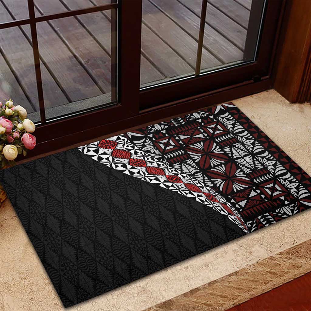 Tonga Ngatu Art Tattoo Polynesian Rubber Doormat LT03 - Polynesian Pride