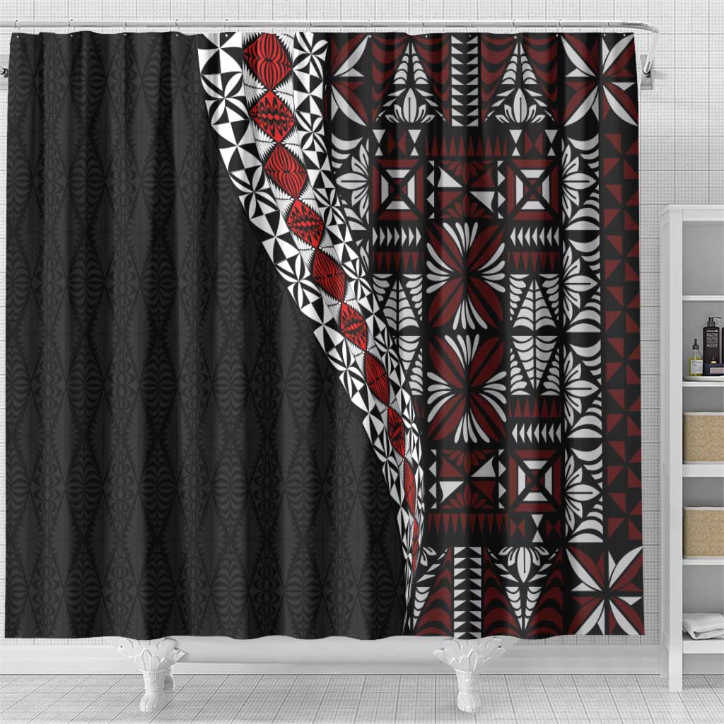 Tonga Ngatu Art Tattoo Polynesian Shower Curtain