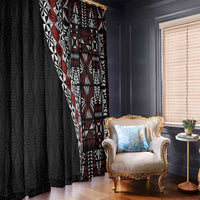 Tonga Ngatu Art Tattoo Polynesian Window Curtain LT03 - Polynesian Pride