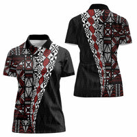 Tonga Ngatu Art Tattoo Polynesian Women Polo Shirt