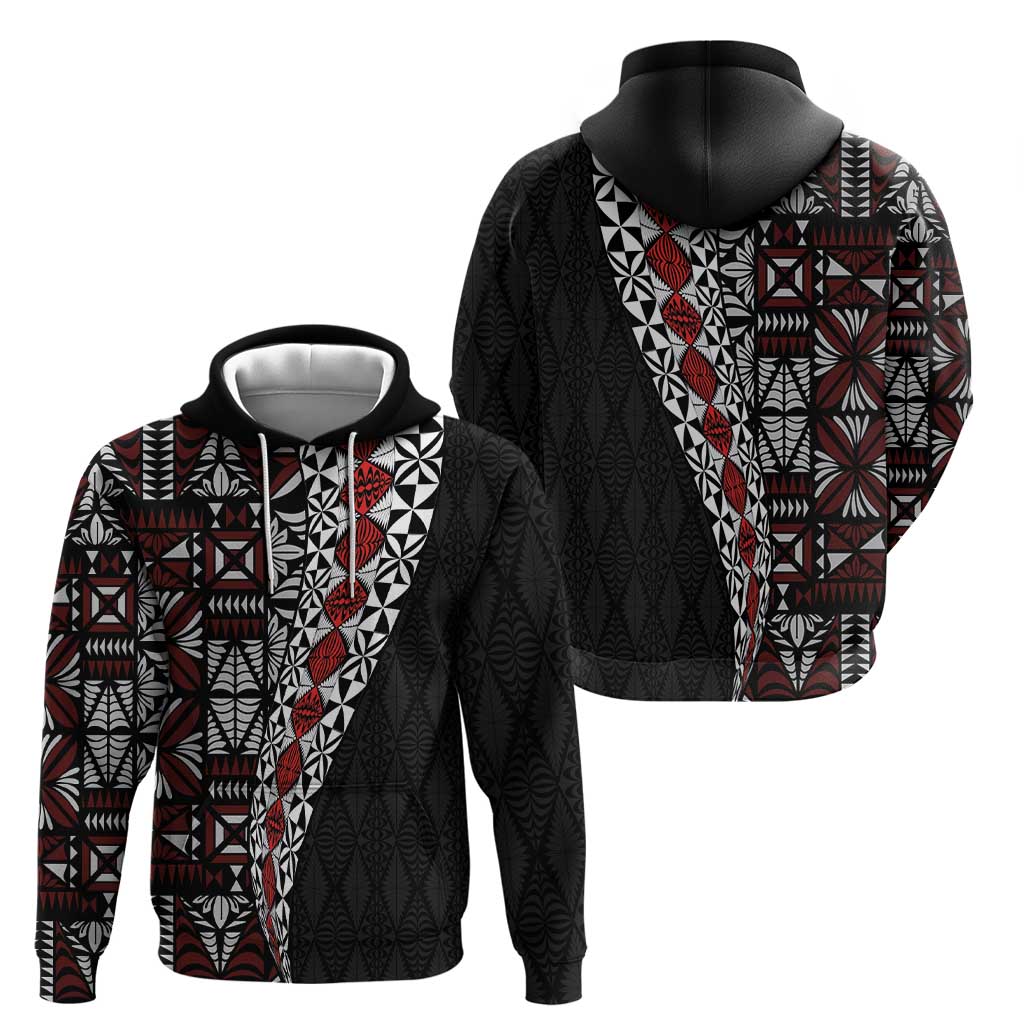 Tonga Ngatu Art Tattoo Polynesian Zip Hoodie