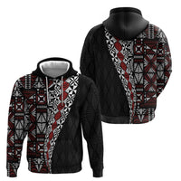 Tonga Ngatu Art Tattoo Polynesian Zip Hoodie