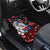 Hawaiian and Japanese Together Car Mats Hibiscus and Koi Fish Polynesian Pattern Colorful Style