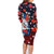 Hawaiian and Japanese Together Family Matching Long Sleeve Bodycon Dress and Hawaiian Shirt Hibiscus and Koi Fish Polynesian Pattern Colorful Style