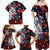 Hawaiian and Japanese Together Family Matching Off Shoulder Maxi Dress and Hawaiian Shirt Hibiscus and Koi Fish Polynesian Pattern Colorful Style