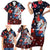 Hawaiian and Japanese Together Family Matching Short Sleeve Bodycon Dress and Hawaiian Shirt Hibiscus and Koi Fish Polynesian Pattern Colorful Style