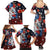 Hawaiian and Japanese Together Family Matching Summer Maxi Dress and Hawaiian Shirt Hibiscus and Koi Fish Polynesian Pattern Colorful Style