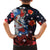 Hawaiian and Japanese Together Family Matching Tank Maxi Dress and Hawaiian Shirt Hibiscus and Koi Fish Polynesian Pattern Colorful Style