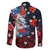 Hawaiian and Japanese Together Family Matching Tank Maxi Dress and Hawaiian Shirt Hibiscus and Koi Fish Polynesian Pattern Colorful Style