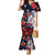 Hawaiian and Japanese Together Mermaid Dress Hibiscus and Koi Fish Polynesian Pattern Colorful Style