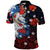 Hawaiian and Japanese Together Polo Shirt Hibiscus and Koi Fish Polynesian Pattern Colorful Style