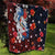 Hawaiian and Japanese Together Quilt Hibiscus and Koi Fish Polynesian Pattern Colorful Style