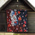 Hawaiian and Japanese Together Quilt Hibiscus and Koi Fish Polynesian Pattern Colorful Style