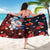 Hawaiian and Japanese Together Sarong Hibiscus and Koi Fish Polynesian Pattern Colorful Style