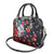 Hawaiian and Japanese Together Shoulder Handbag Hibiscus and Koi Fish Polynesian Pattern Colorful Style