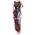 Hawaiian and Japanese Together Tank Maxi Dress Hibiscus and Koi Fish Polynesian Pattern Colorful Style