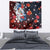 Hawaiian and Japanese Together Tapestry Hibiscus and Koi Fish Polynesian Pattern Colorful Style