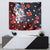 Hawaiian and Japanese Together Tapestry Hibiscus and Koi Fish Polynesian Pattern Colorful Style