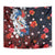 Hawaiian and Japanese Together Tapestry Hibiscus and Koi Fish Polynesian Pattern Colorful Style