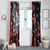 Hawaiian and Japanese Together Window Curtain Hibiscus and Koi Fish Polynesian Pattern Colorful Style