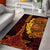 Hawaii Volcano Area Rug Polynesian and Kakau Pattern