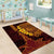 Hawaii Volcano Area Rug Polynesian and Kakau Pattern