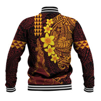 Hawaii Volcano Baseball Jacket Polynesian and Kakau Pattern LT03 - Polynesian Pride