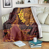 Hawaii Volcano Blanket Polynesian and Kakau Pattern LT03 Red - Polynesian Pride