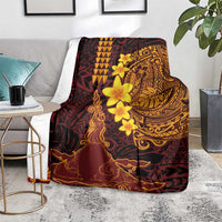 Hawaii Volcano Blanket Polynesian and Kakau Pattern LT03 - Polynesian Pride