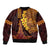 Hawaii Volcano Bomber Jacket Polynesian and Kakau Pattern