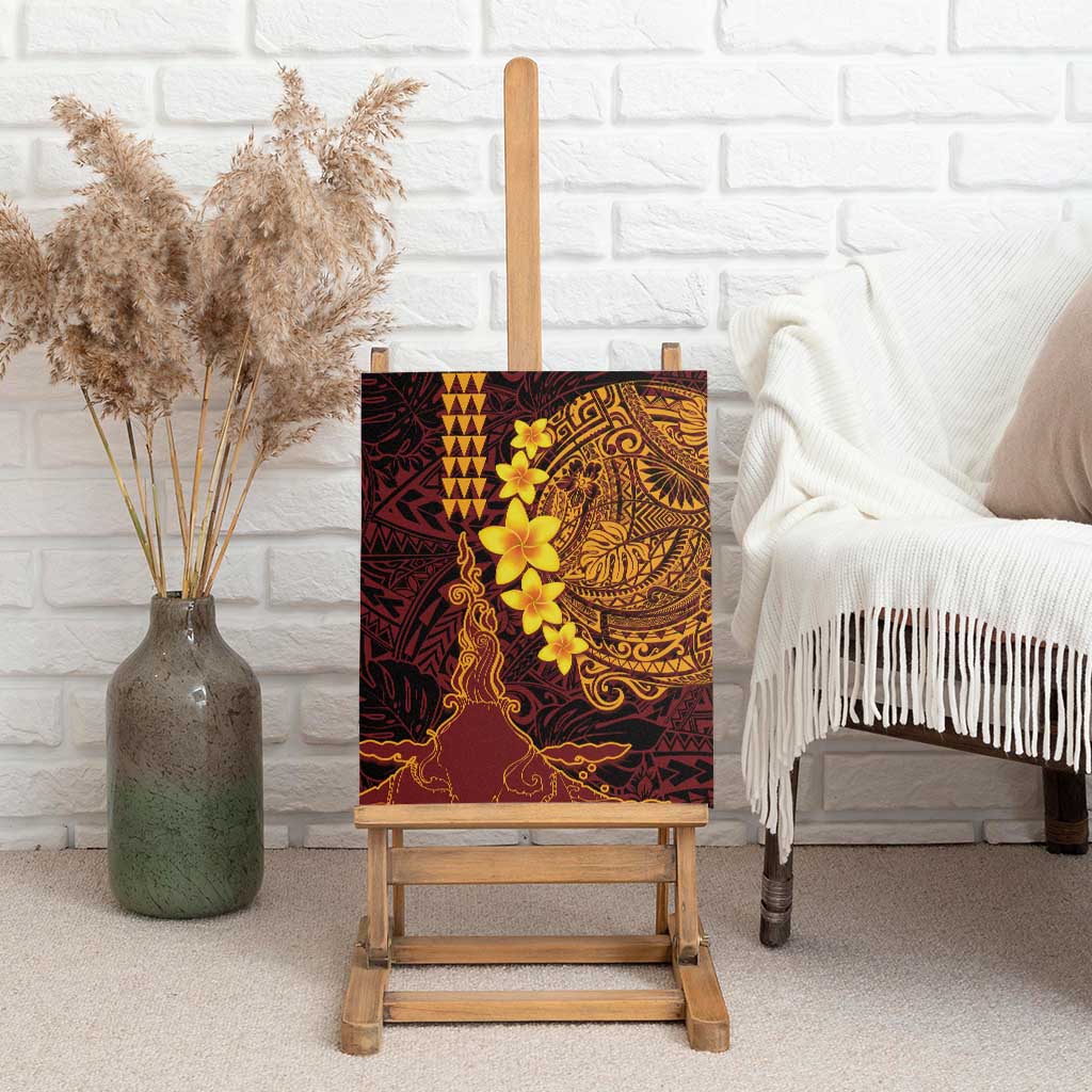 Hawaii Volcano Canvas Wall Art Polynesian and Kakau Pattern LT03 - Polynesian Pride