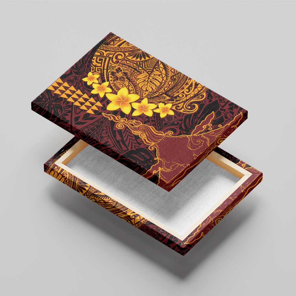 Hawaii Volcano Canvas Wall Art Polynesian and Kakau Pattern LT03 - Polynesian Pride