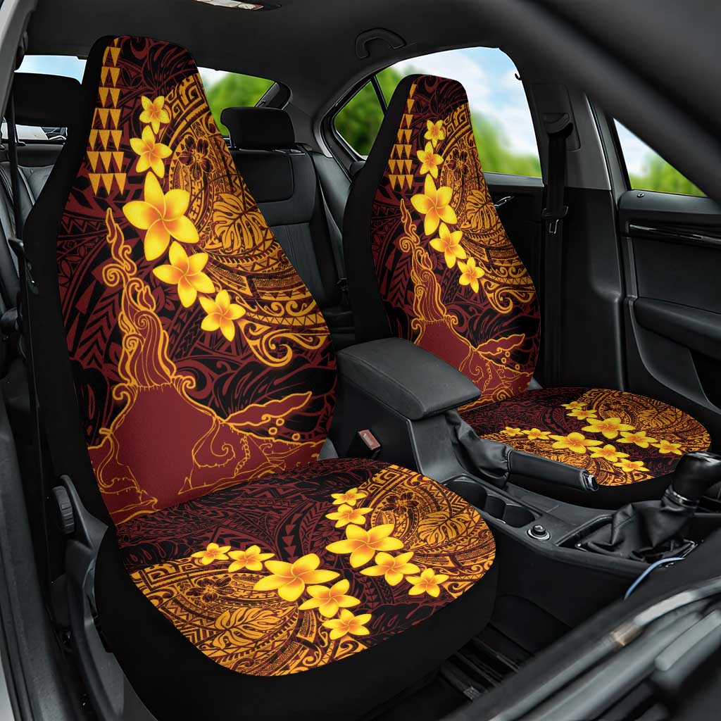 Hawaii Volcano Car Seat Cover Polynesian and Kakau Pattern