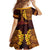 Hawaii Volcano Family Matching Off Shoulder Maxi Dress and Hawaiian Shirt Polynesian and Kakau Pattern