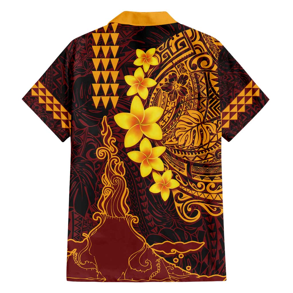 Hawaii Volcano Family Matching Off Shoulder Maxi Dress and Hawaiian Shirt Polynesian and Kakau Pattern LT03 - Polynesian Pride