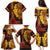 Hawaii Volcano Family Matching Puletasi and Hawaiian Shirt Polynesian and Kakau Pattern
