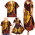 Hawaii Volcano Family Matching Summer Maxi Dress and Hawaiian Shirt Polynesian and Kakau Pattern