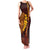 Hawaii Volcano Family Matching Tank Maxi Dress and Hawaiian Shirt Polynesian and Kakau Pattern