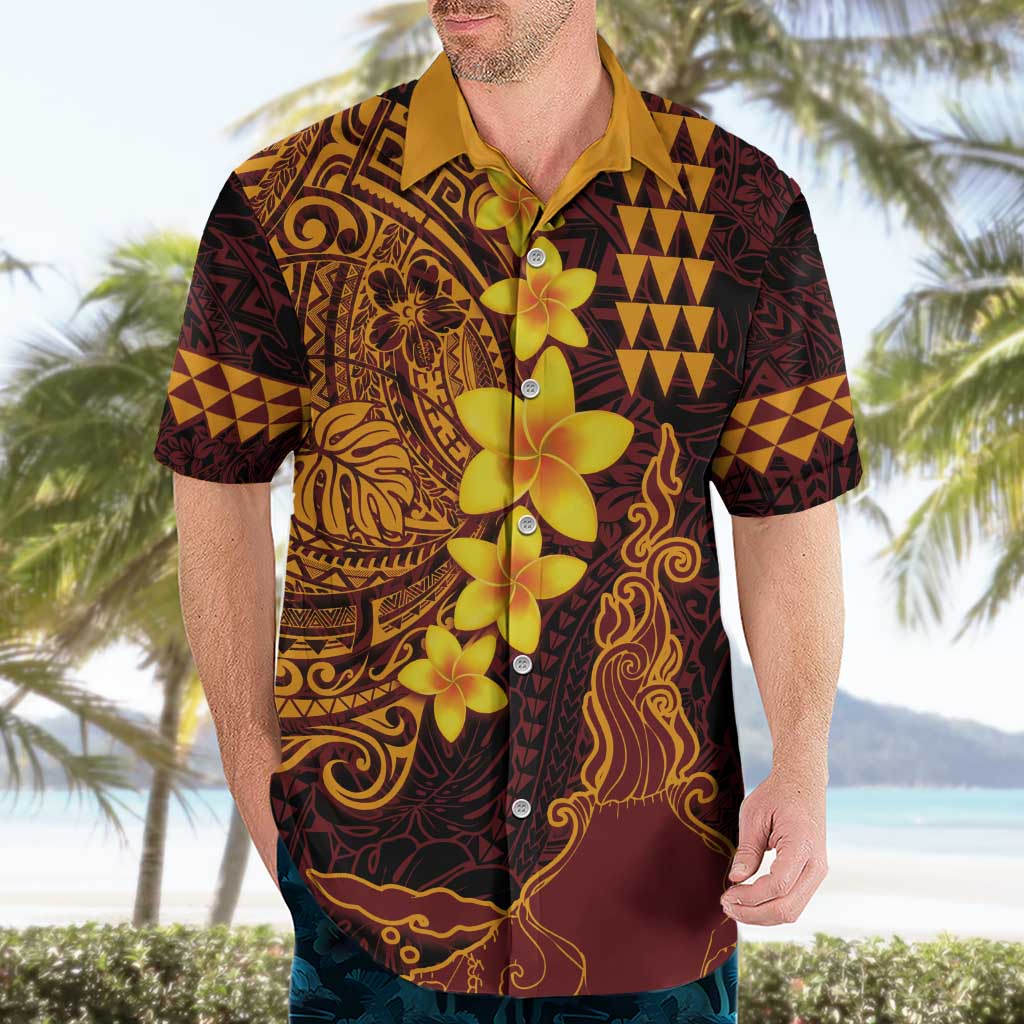 Hawaii Volcano Hawaiian Shirt Polynesian and Kakau Pattern LT03 - Polynesian Pride