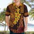 Hawaii Volcano Hawaiian Shirt Polynesian and Kakau Pattern