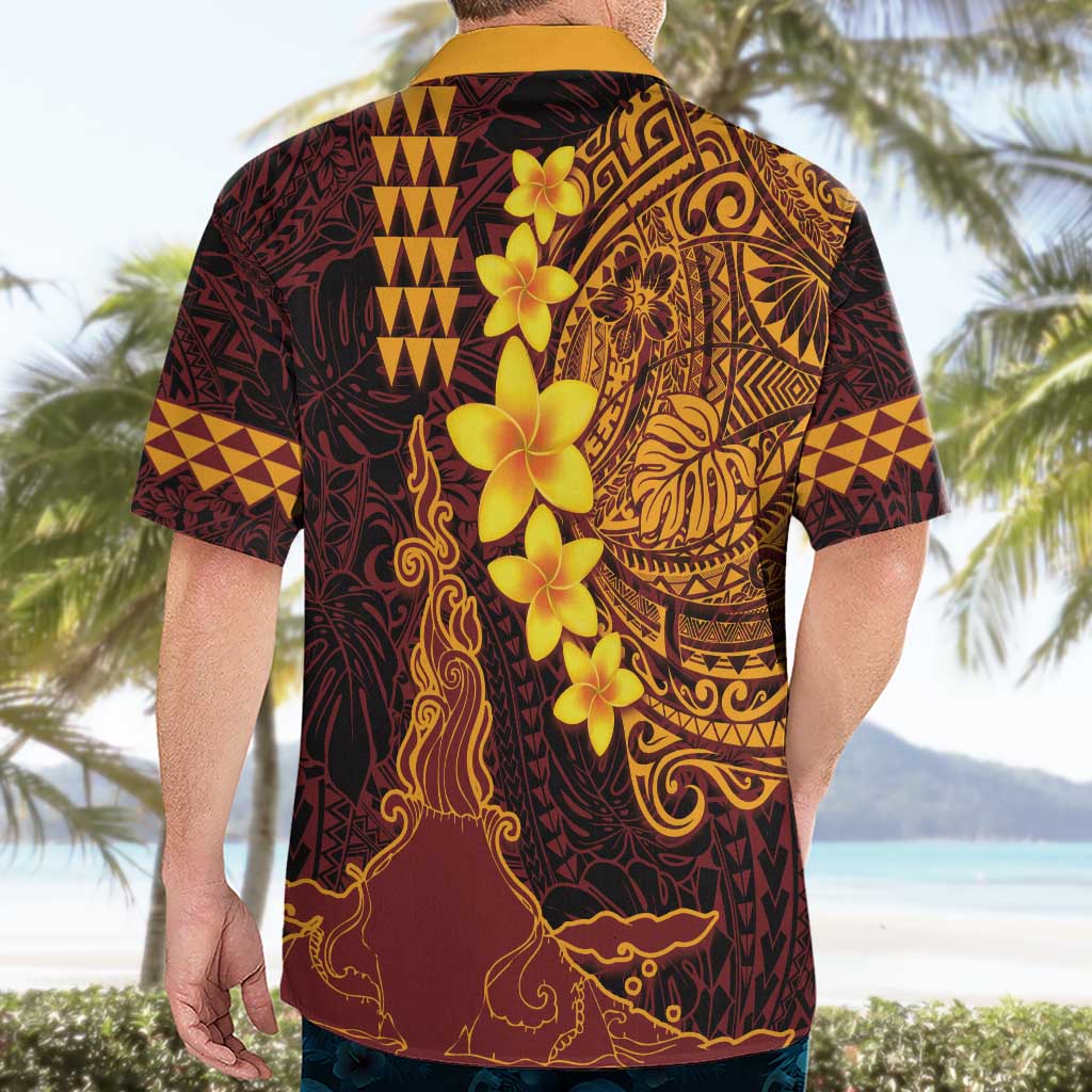 Hawaii Volcano Hawaiian Shirt Polynesian and Kakau Pattern LT03 - Polynesian Pride