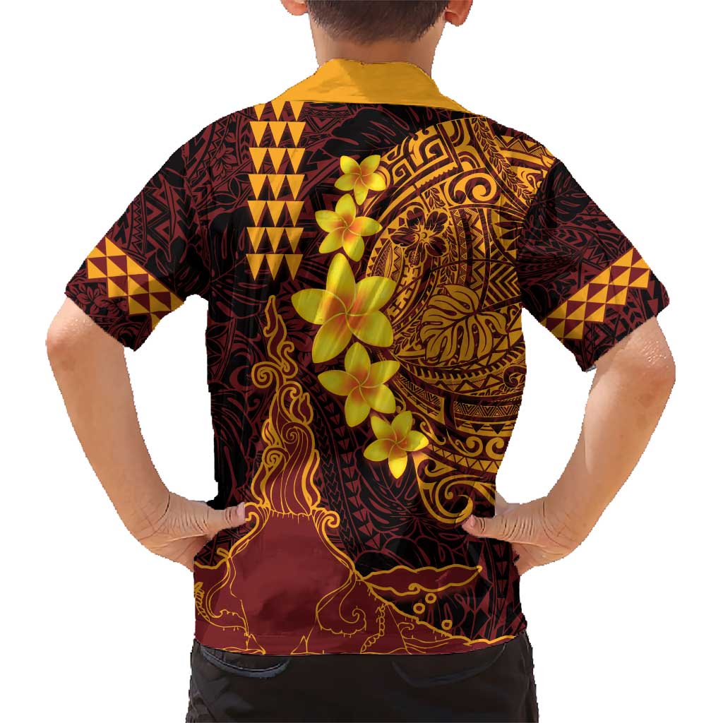Hawaii Volcano Hawaiian Shirt Polynesian and Kakau Pattern LT03 - Polynesian Pride