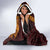 Hawaii Volcano Hooded Blanket Polynesian and Kakau Pattern