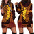 Hawaii Volcano Hoodie Dress Polynesian and Kakau Pattern