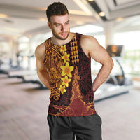 Hawaii Volcano Men Tank Top Polynesian and Kakau Pattern LT03 Red - Polynesian Pride