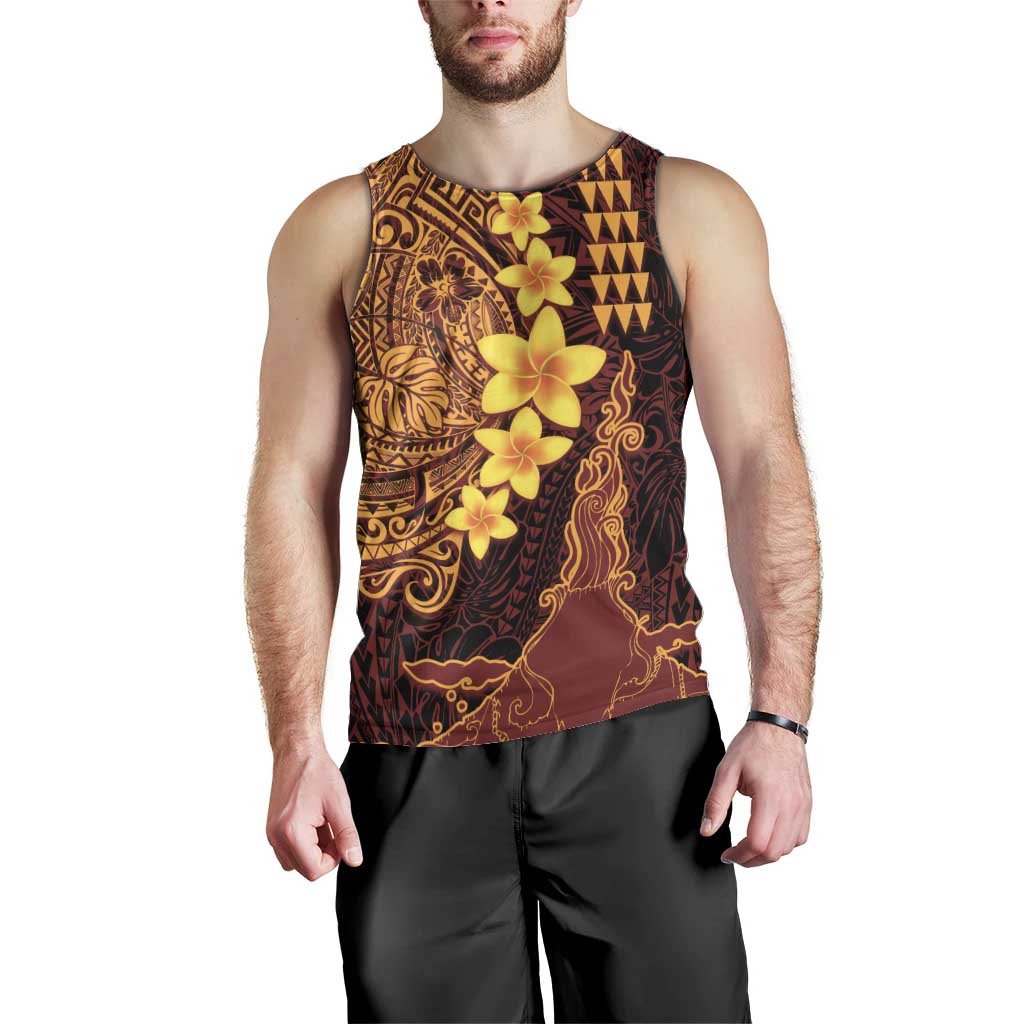 Hawaii Volcano Men Tank Top Polynesian and Kakau Pattern LT03 - Polynesian Pride