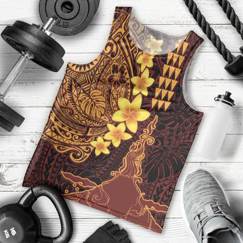 Hawaii Volcano Men Tank Top Polynesian and Kakau Pattern LT03 - Polynesian Pride