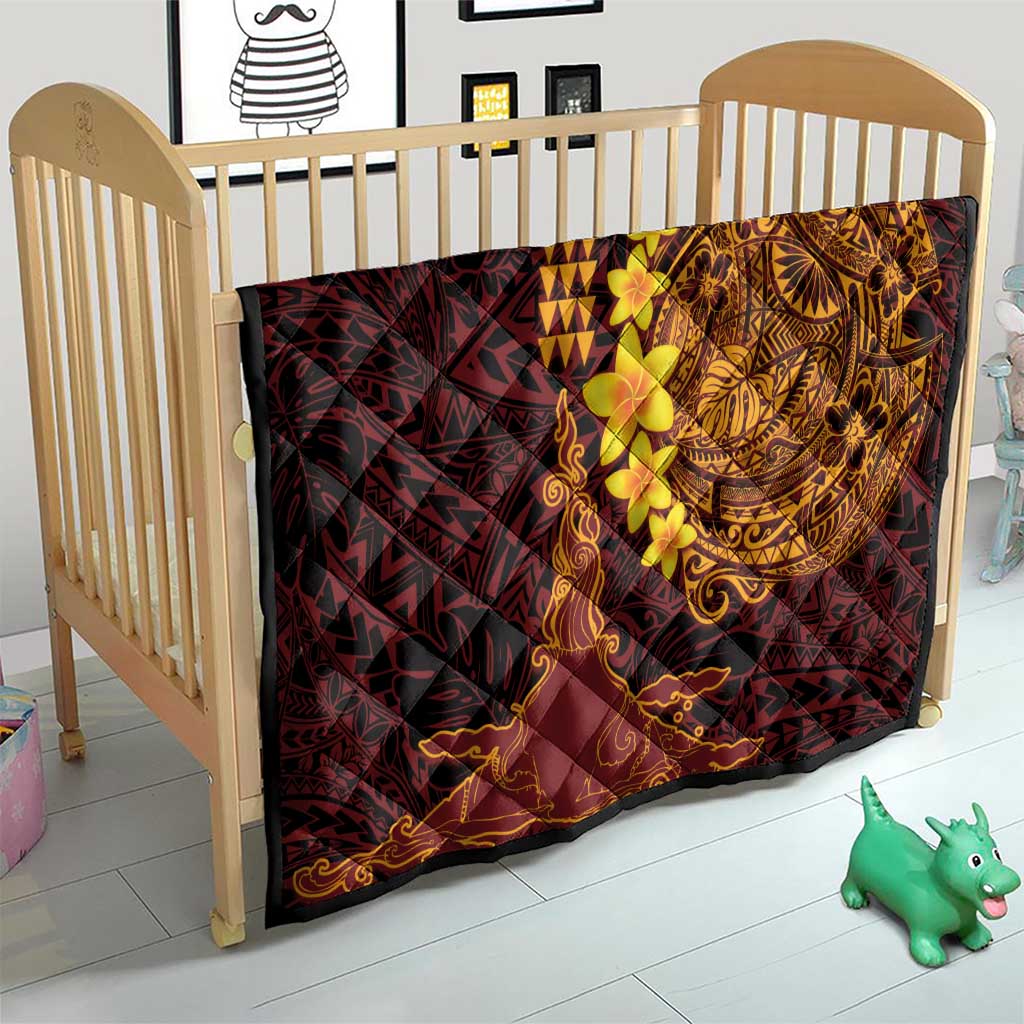 Hawaii Volcano Quilt Polynesian and Kakau Pattern